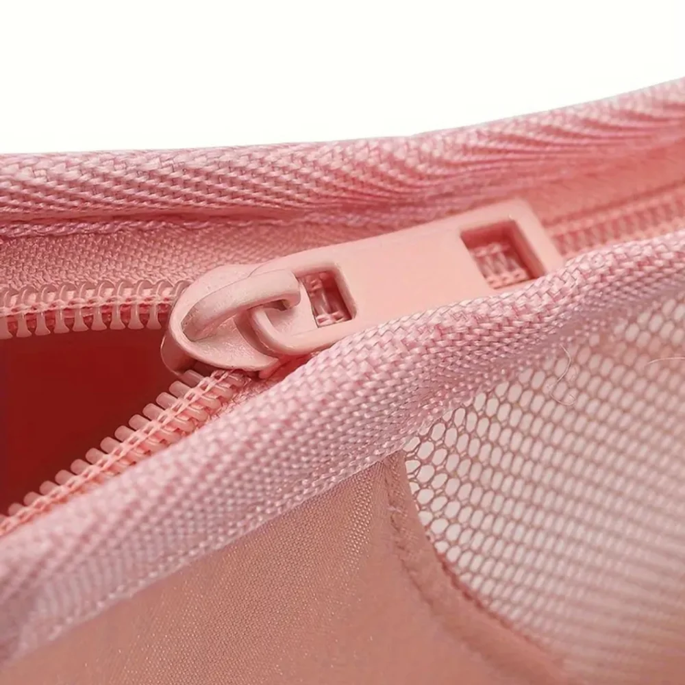 NEW Makeup Brush Pink Travel Zippered Waterproof Storage Bag Case Cosmetics